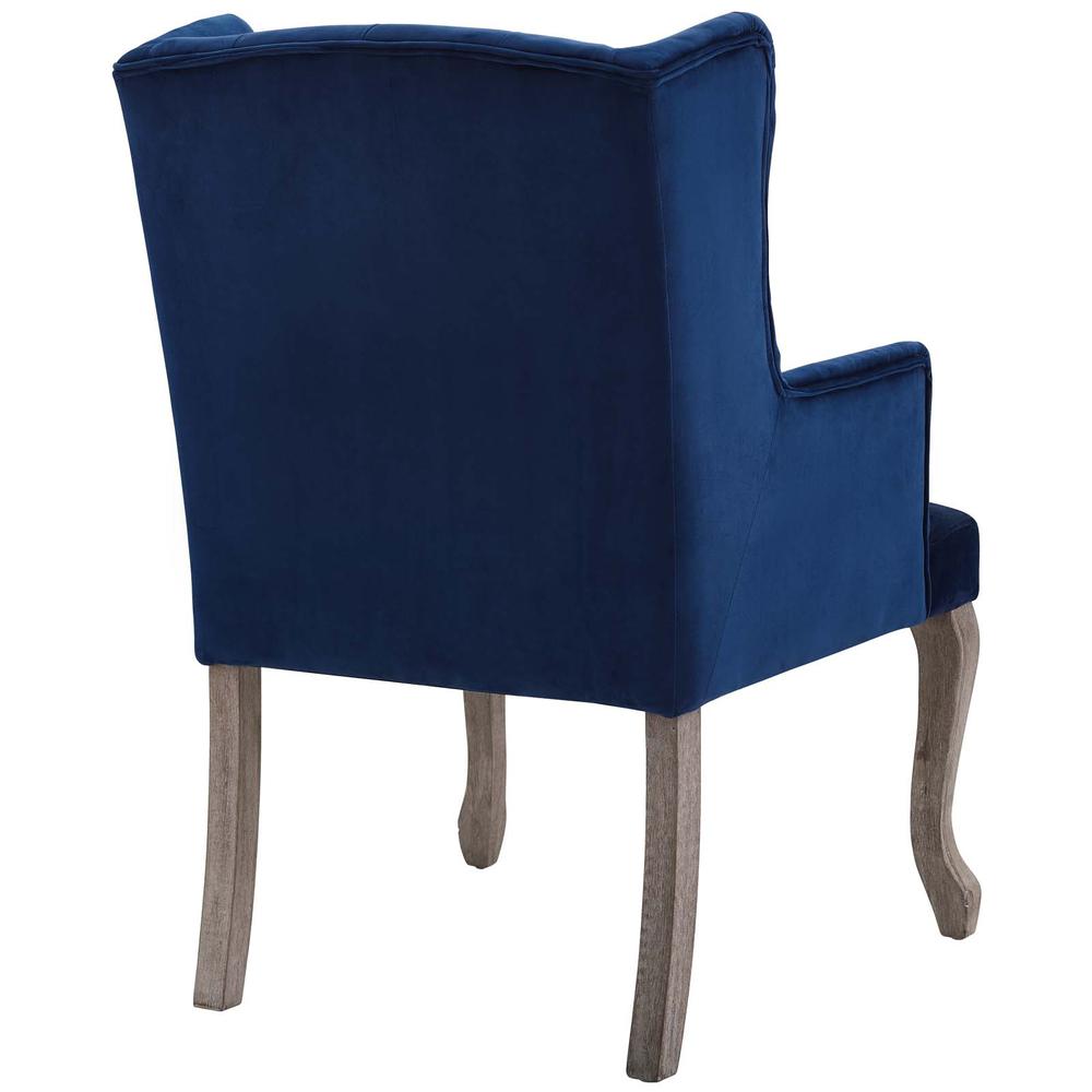 Realm French Vintage Dining Performance Velvet Armchair. Picture 3
