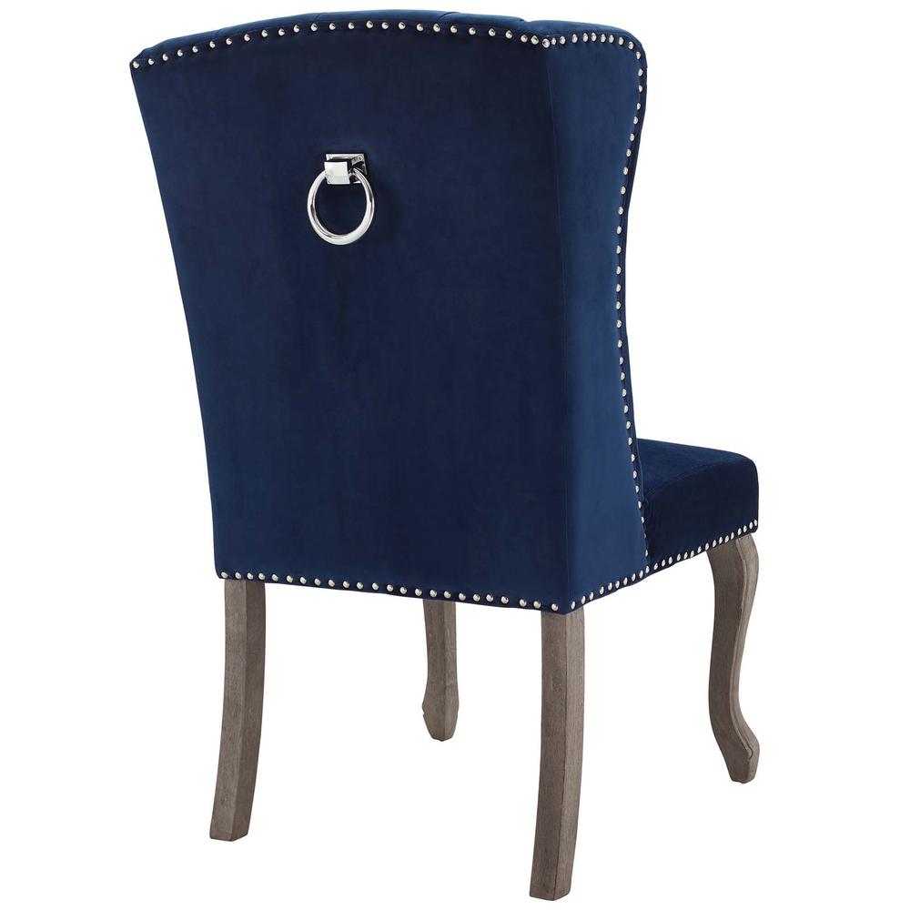 Apprise French Vintage Dining Performance Velvet Side Chair. Picture 3