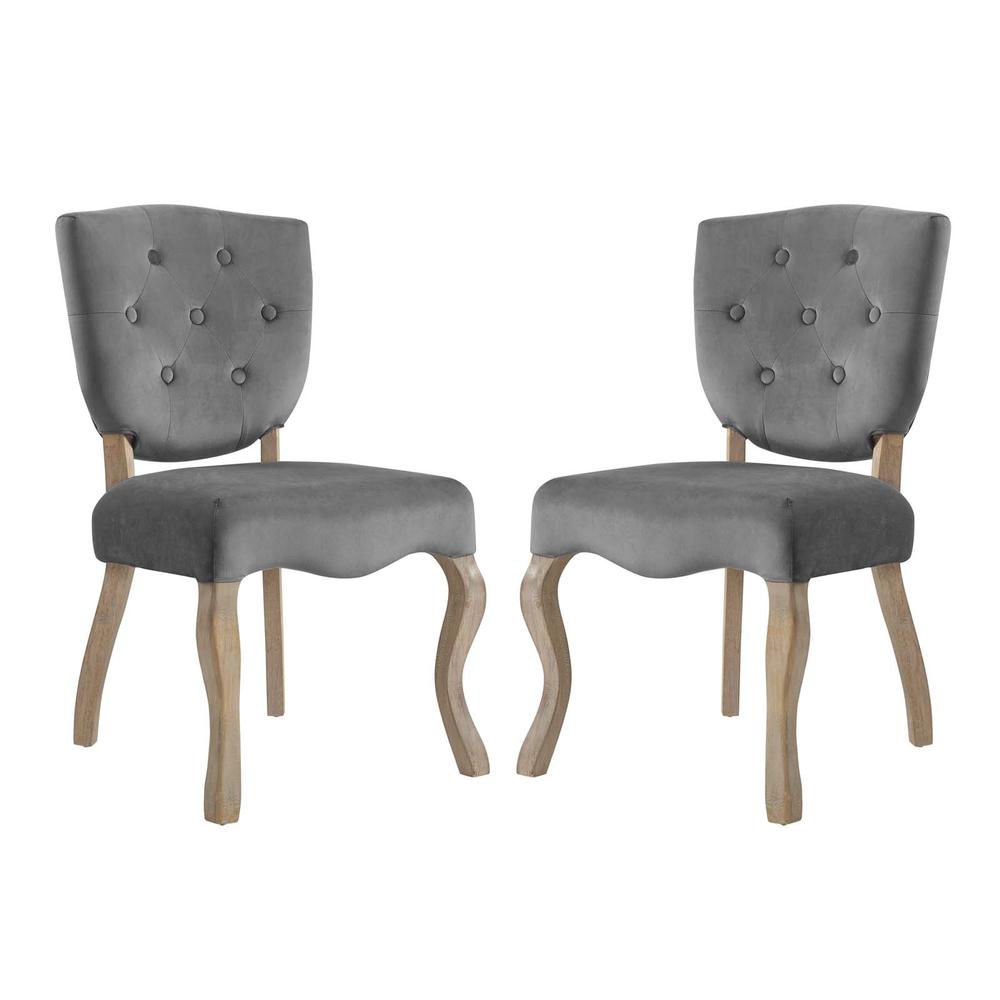 Array Dining Side Chair Set of 2 - Gray EEI-3381-GRY. The main picture.
