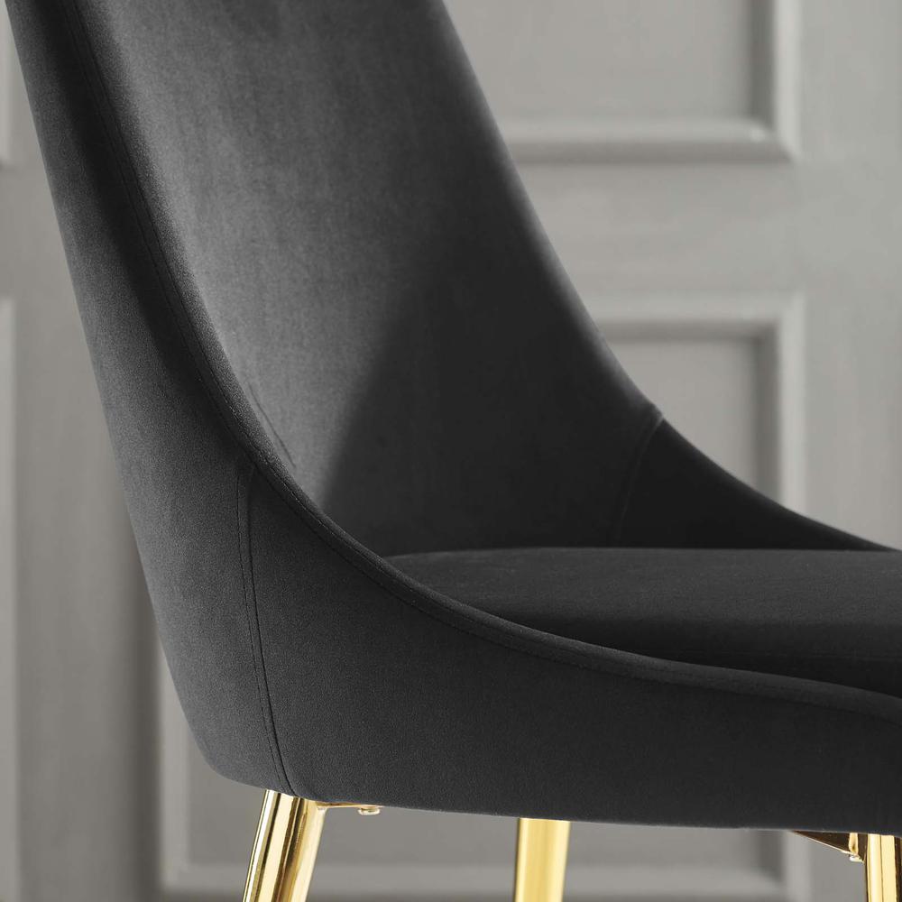 Viscount Modern Accent Performance Velvet Dining Chair. Picture 7