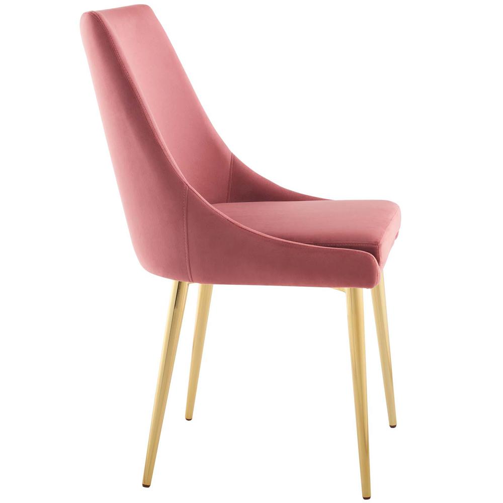 Viscount Modern Accent Performance Velvet Dining Chair - Dusty Rose EEI-3416-DUS. Picture 2