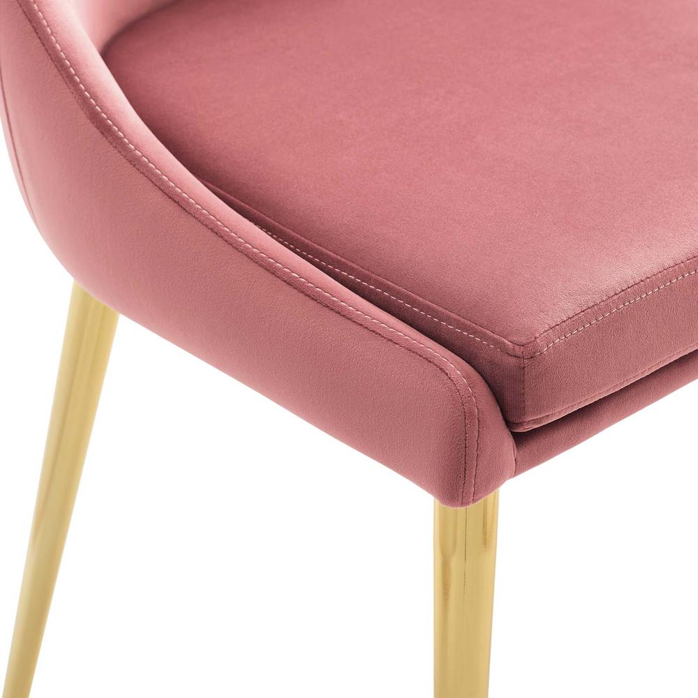 Viscount Modern Accent Performance Velvet Dining Chair - Dusty Rose EEI-3416-DUS. Picture 5