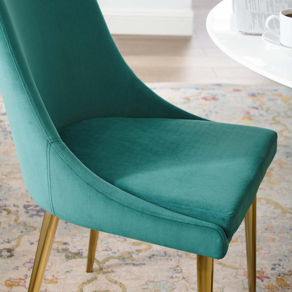 Viscount Modern Accent Performance Velvet Dining Chair. Picture 6