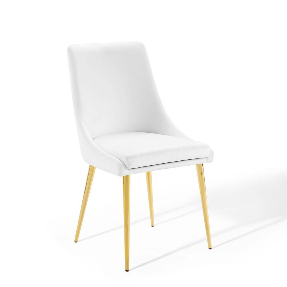 Viscount Modern Accent Performance Velvet Dining Chair. Picture 1