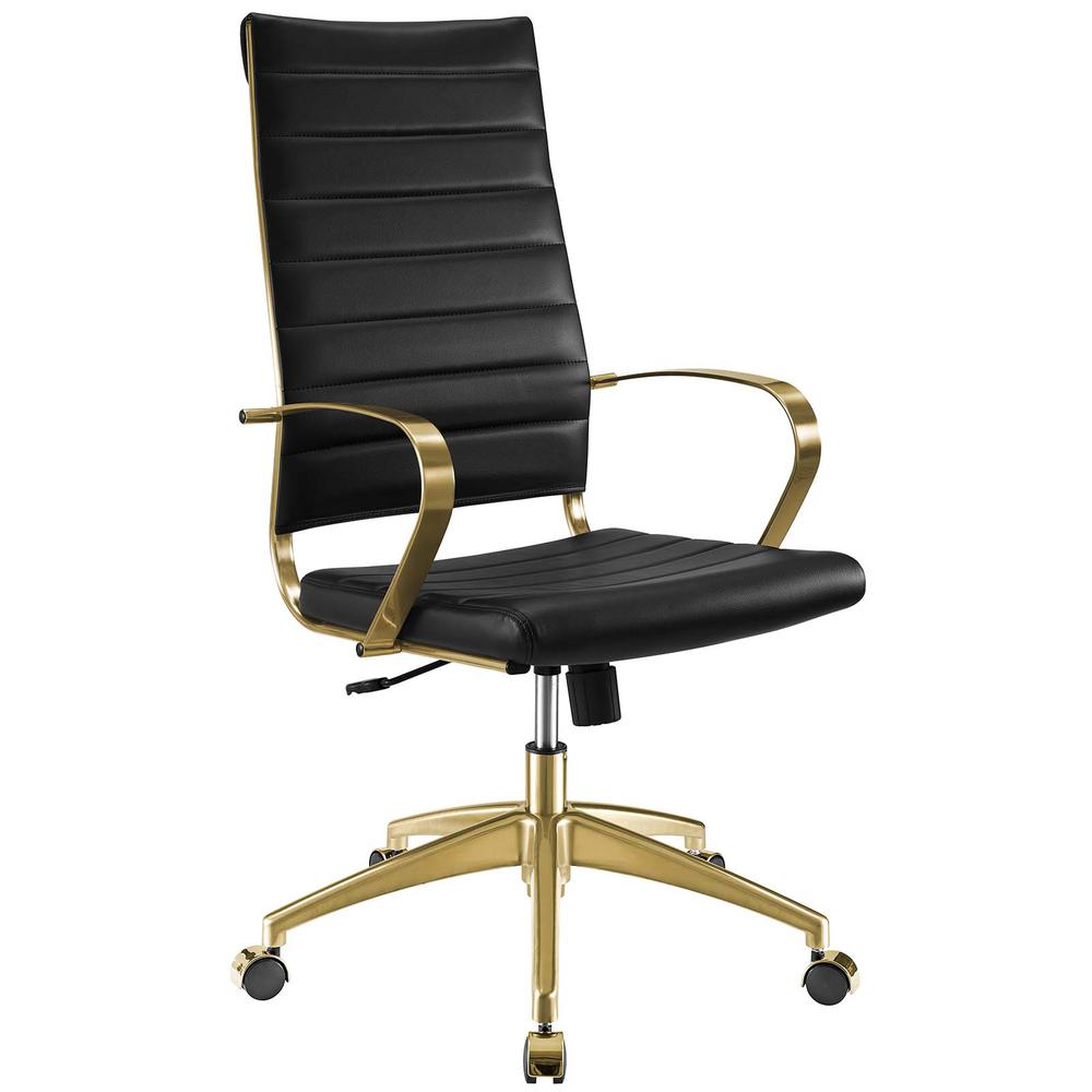 Jive Gold Stainless Steel Highback Office Chair. Picture 1