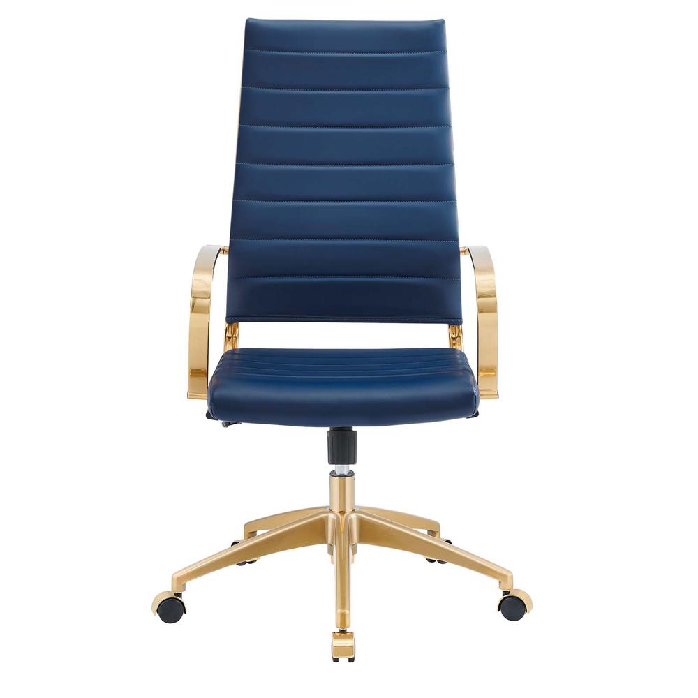 Jive Gold Stainless Steel Highback Office Chair - Gold Navy EEI-3417-GLD-NAV. Picture 5