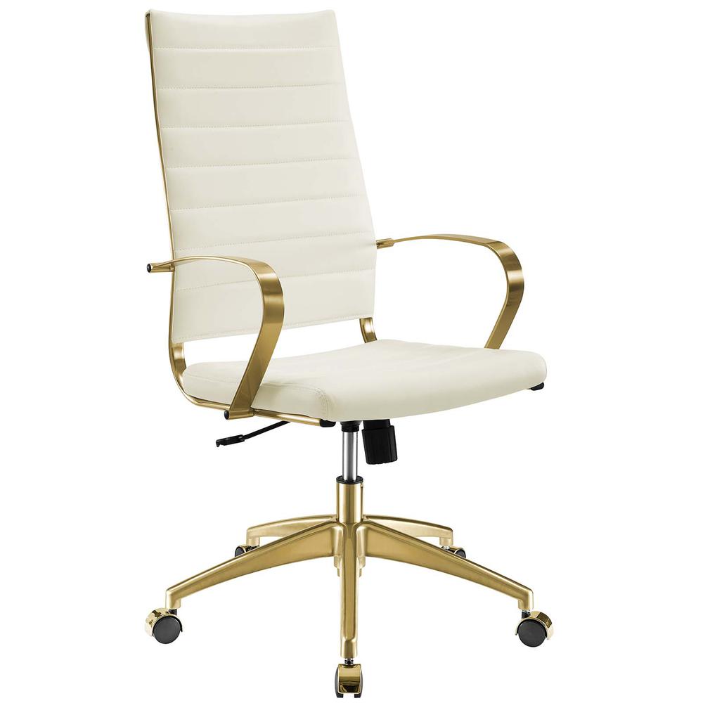 Jive Gold Stainless Steel Highback Office Chair. Picture 1