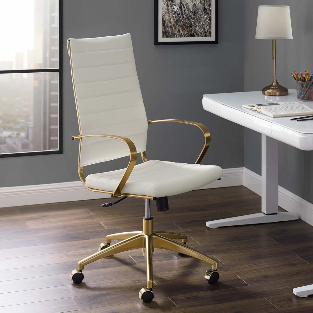 Jive Gold Stainless Steel Highback Office Chair. Picture 6