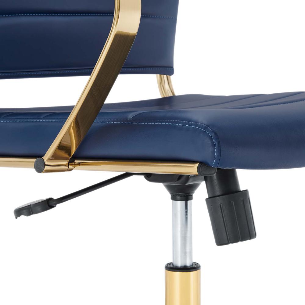 Jive Gold Stainless Steel Midback Office Chair - Gold Navy EEI-3418-GLD-NAV. Picture 2