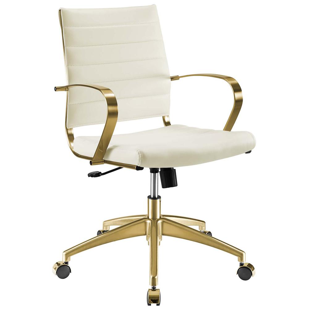 Jive Gold Stainless Steel Midback Office Chair. Picture 1