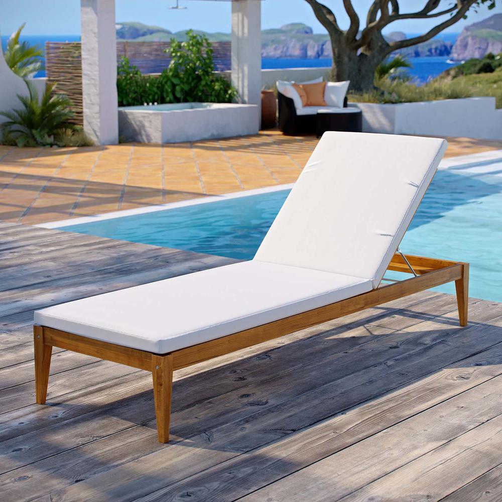 Northlake Outdoor Patio Premium Grade A Teak Wood Chaise Lounge. Picture 7