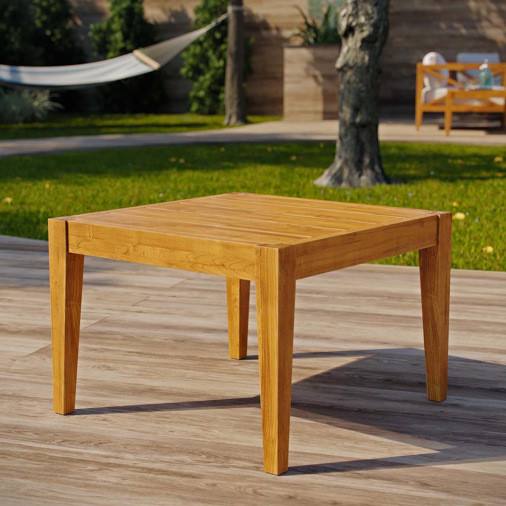 Northlake Outdoor Patio Premium Grade A Teak Wood Side Table. Picture 4