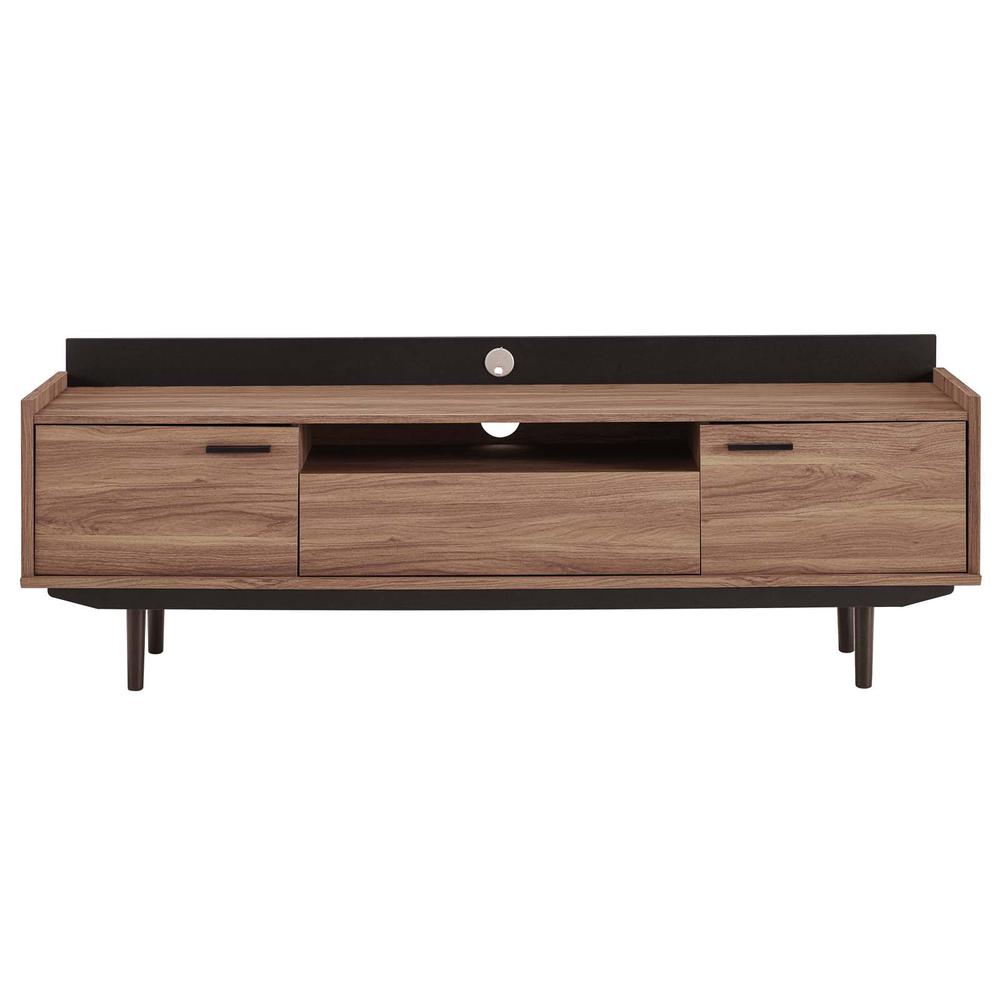 Visionary 71" TV Stand - Walnut Black EEI-3435-WAL-BLK. Picture 3