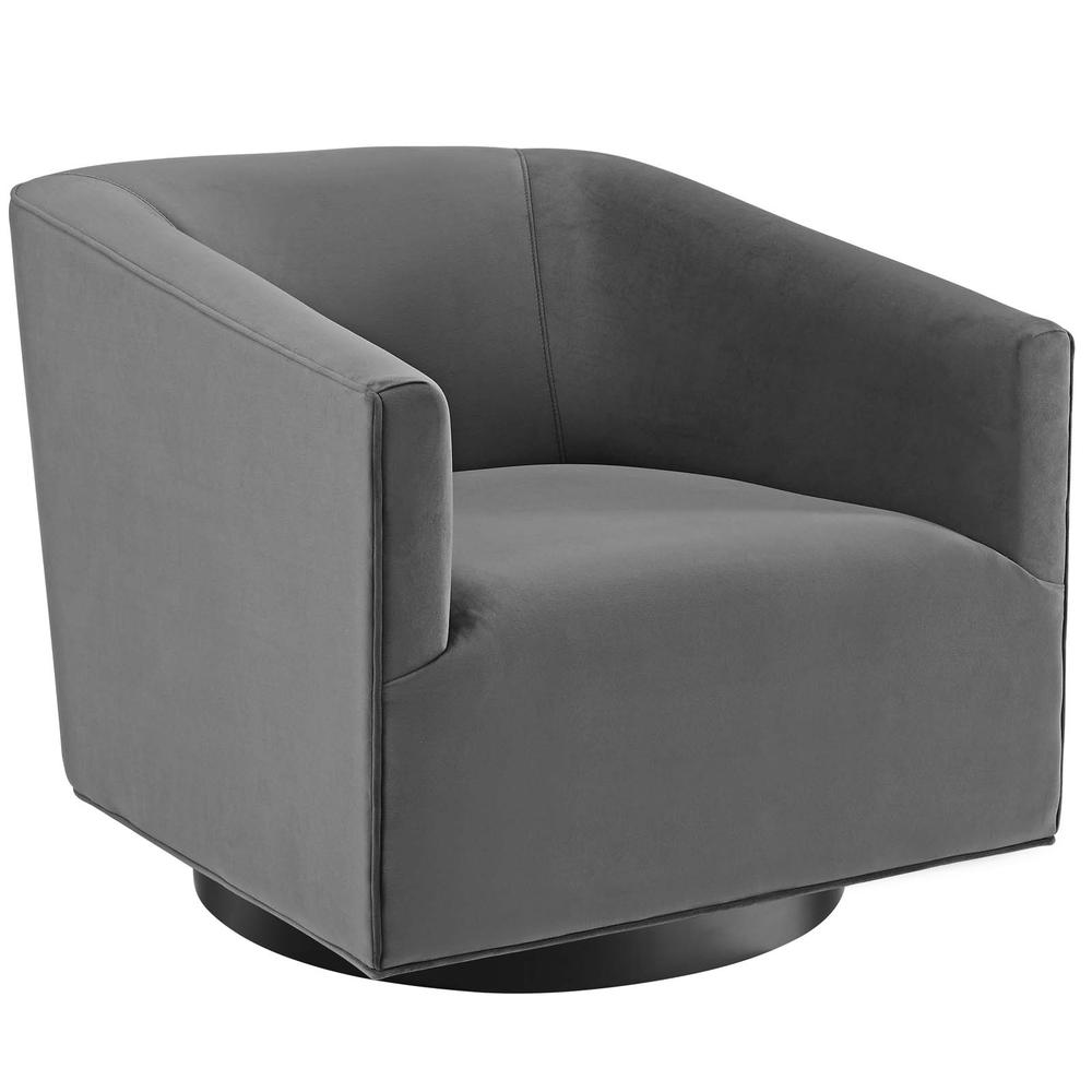 Twist Accent Lounge Performance Velvet Swivel Chair. Picture 1