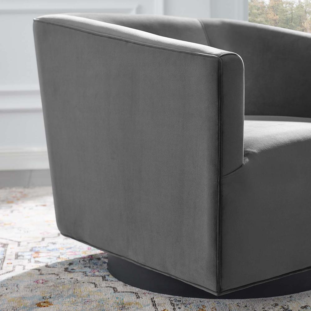 Twist Accent Lounge Performance Velvet Swivel Chair. Picture 6