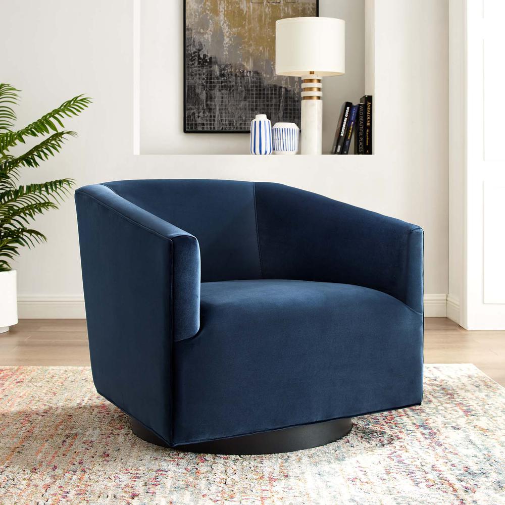 Twist Accent Lounge Performance Velvet Swivel Chair. Picture 7