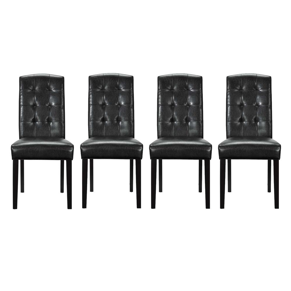 Perdure Dining Chairs Vinyl Set of 4. Picture 1