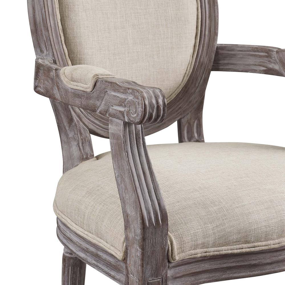 Emanate Dining Armchair Upholstered Fabric Set of 2 - Beige EEI-3465-BEI. Picture 5