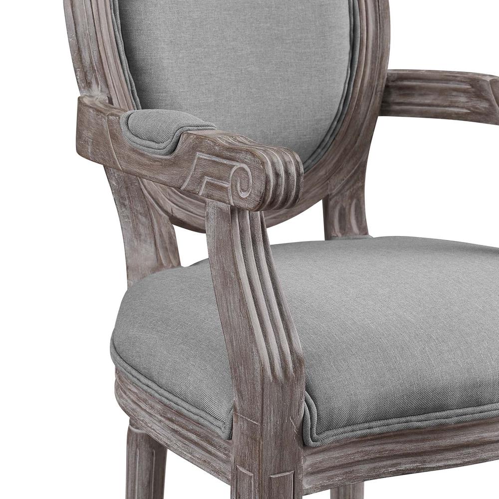 Emanate Dining Armchair Upholstered Fabric Set of 2 - Light Gray EEI-3465-LGR. Picture 5