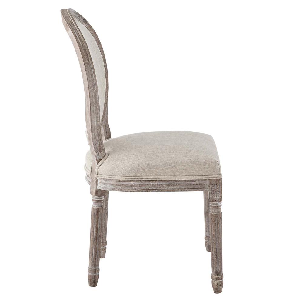 Emanate Dining Side Chair Upholstered Fabric Set of 2 - Beige EEI-3467-BEI. Picture 3