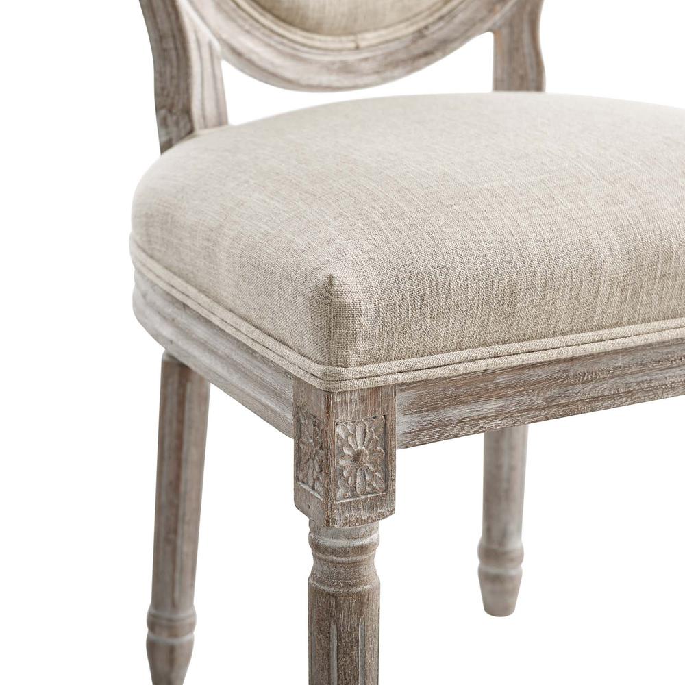 Emanate Dining Side Chair Upholstered Fabric Set of 2 - Beige EEI-3467-BEI. Picture 6