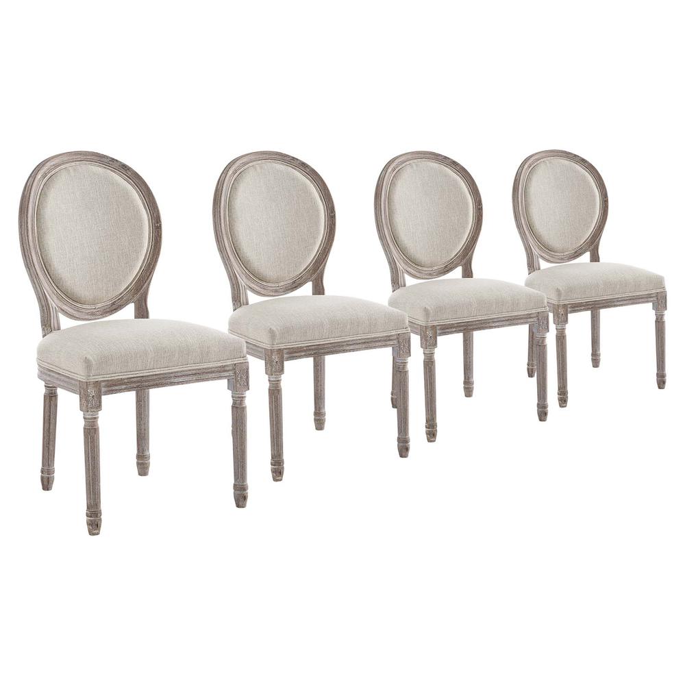 Emanate Dining Side Chair Upholstered Fabric Set of 4. Picture 1