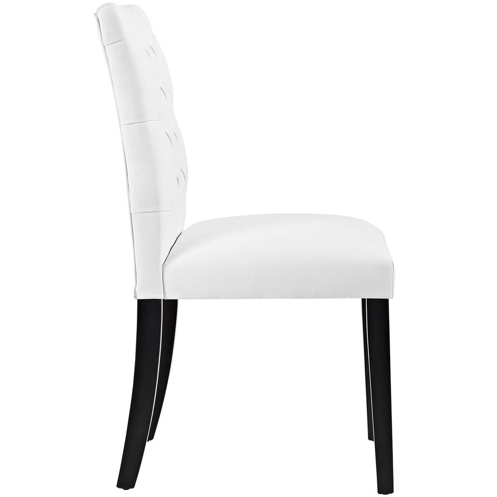 Duchess Dining Chair Vinyl Set of 2 - White EEI-3472-WHI. Picture 3