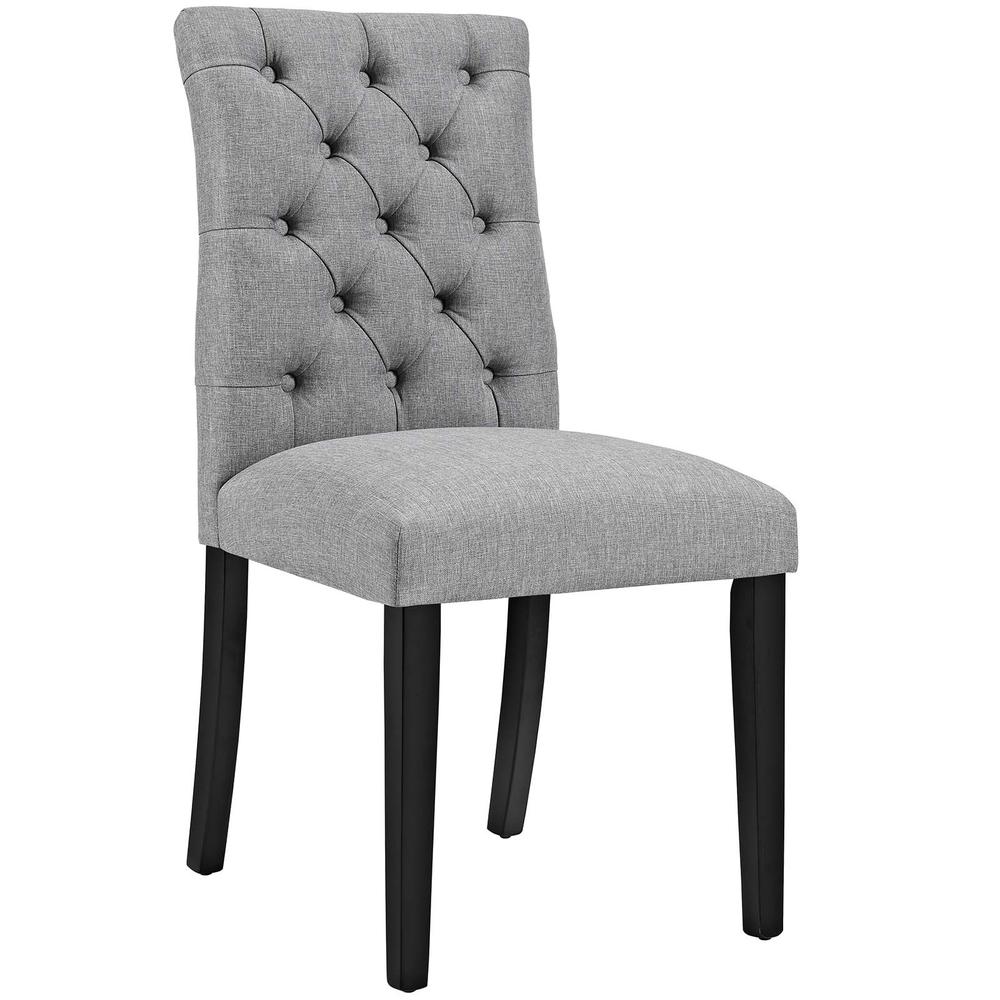 Duchess Dining Chair Fabric Set of 2 - Light Gray EEI-3474-LGR. Picture 2