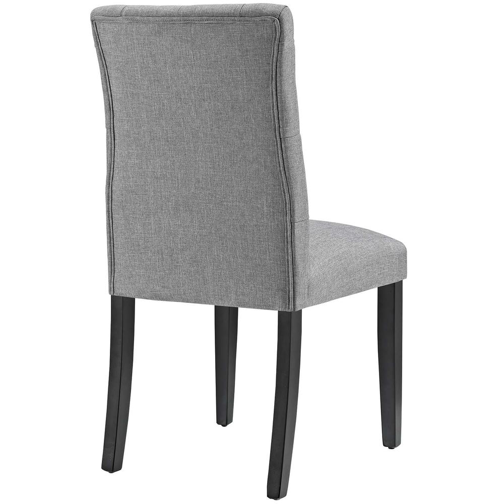 Duchess Dining Chair Fabric Set of 2 - Light Gray EEI-3474-LGR. Picture 4
