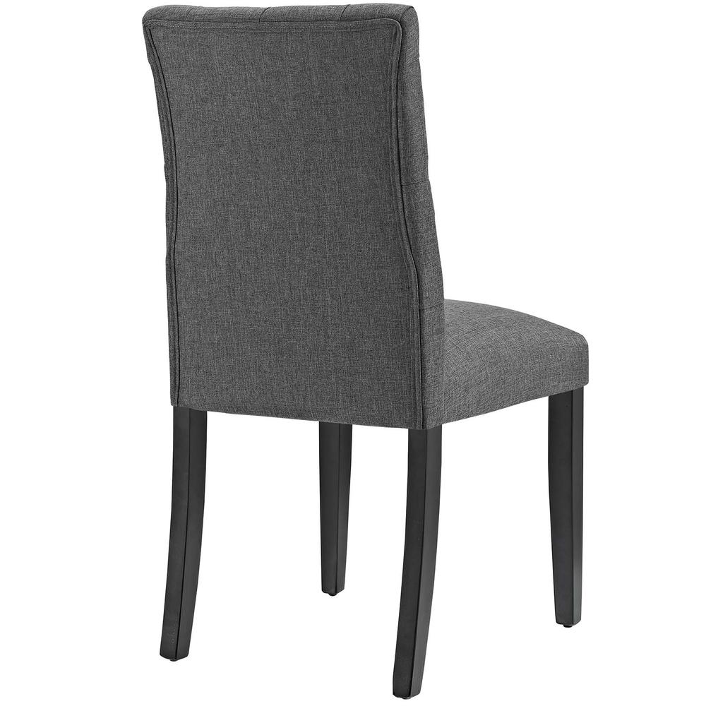 Duchess Dining Chair Fabric Set of 4 - Gray EEI-3475-GRY. Picture 4