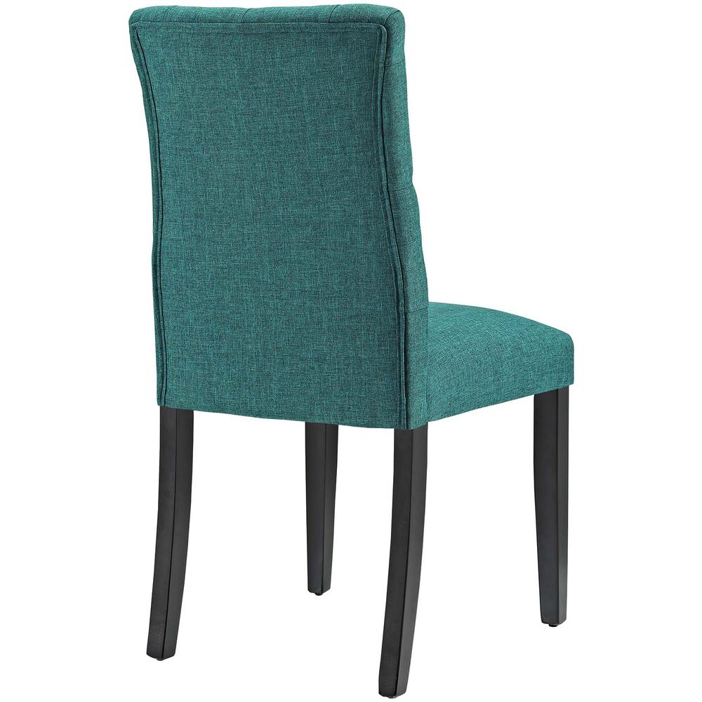 Duchess Dining Chair Fabric Set of 4 - Teal EEI-3475-TEA. Picture 4