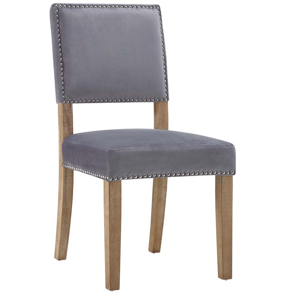 Oblige Dining Chair Wood Set of 2 - Gray EEI-3477-GRY. Picture 2