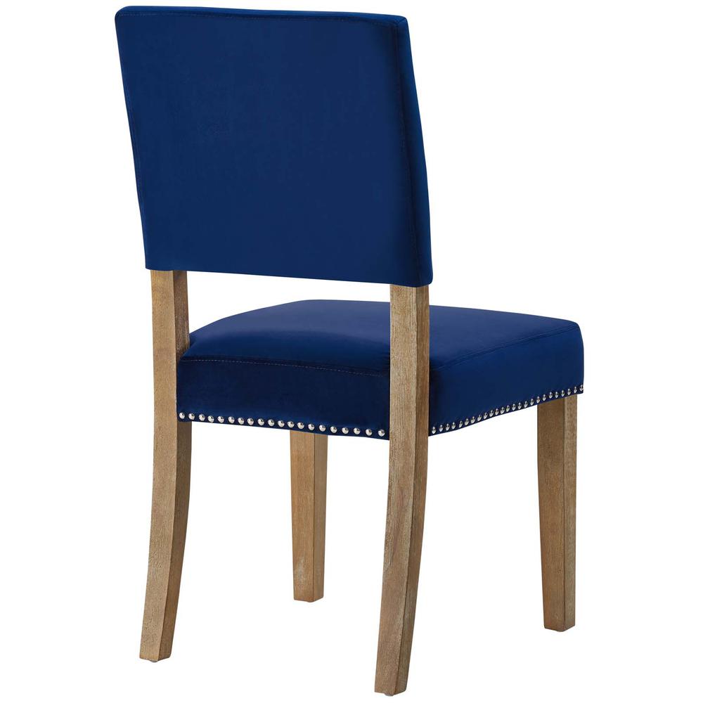 Oblige Dining Chair Wood Set of 4 - Navy EEI-3478-NAV. Picture 4