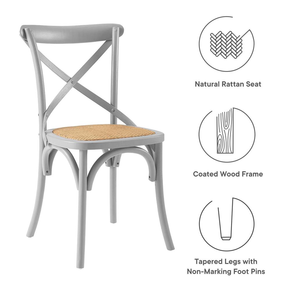 Gear Dining Side Chair Set of 2 - Light Gray EEI-3481-LGR. Picture 7