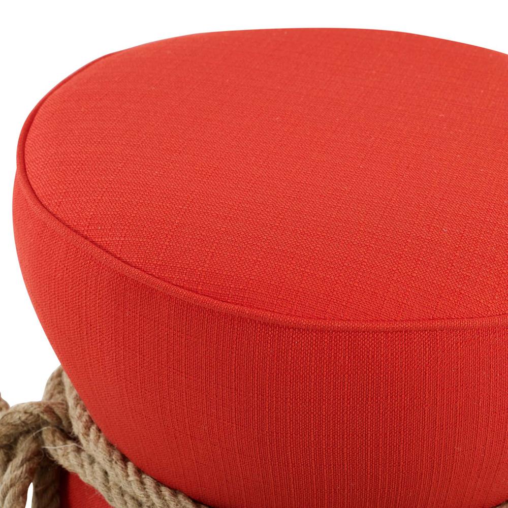 Beat Nautical Rope Upholstered Fabric Ottoman. Picture 3