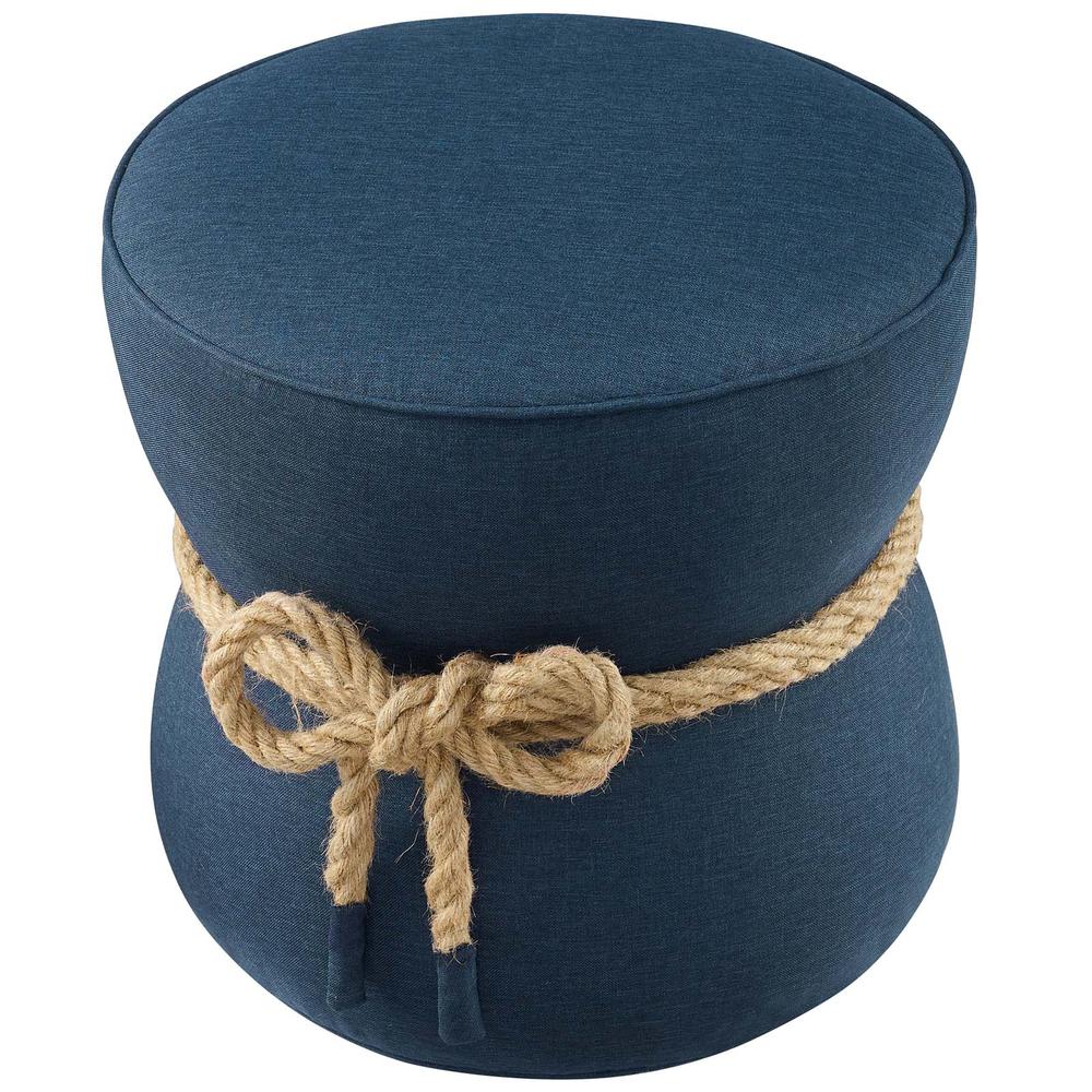 Beat Nautical Rope Upholstered Fabric Ottoman. Picture 2