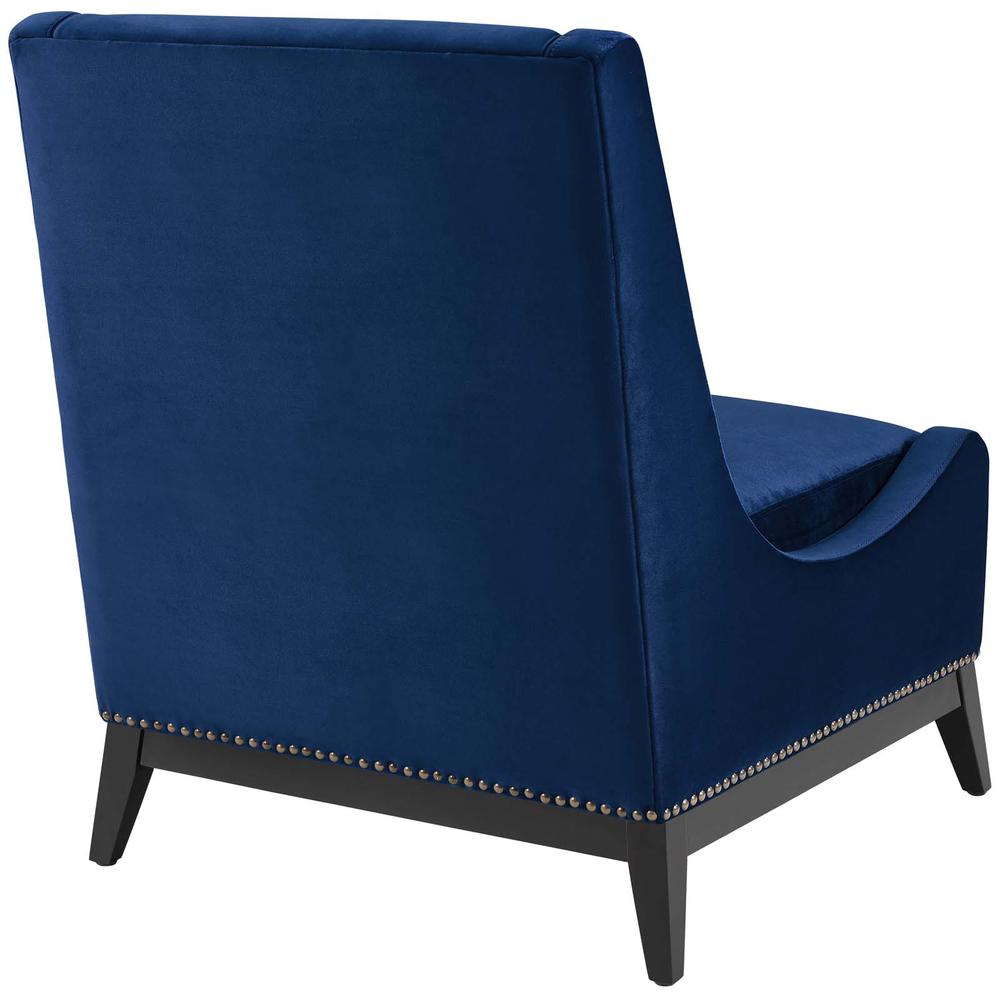 Confident Accent Upholstered Performance Velvet Lounge Chair. Picture 3