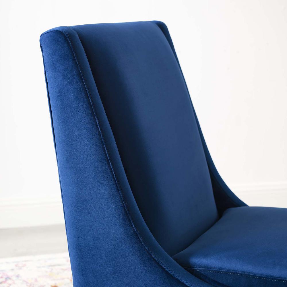 Confident Accent Upholstered Performance Velvet Lounge Chair. Picture 6