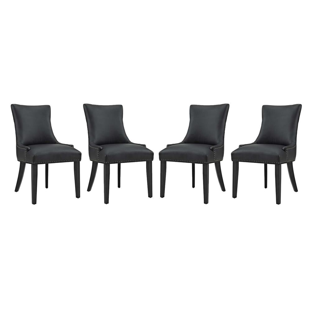 Marquis Dining Chair Faux Leather Set of 4. Picture 1