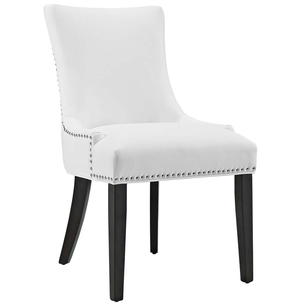 Marquis Dining Chair Faux Leather Set of 4 - White EEI-3499-WHI. Picture 2