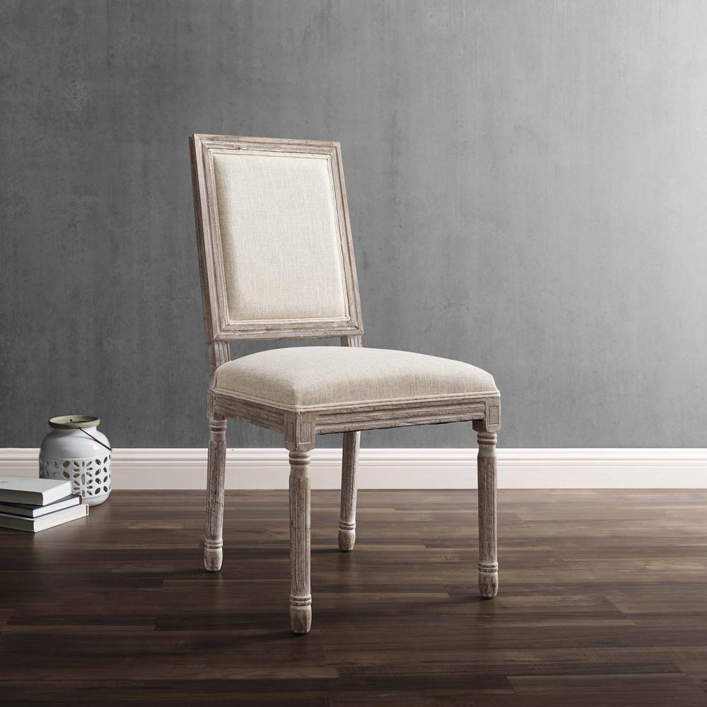 Court Dining Side Chair Upholstered Fabric Set of 2. Picture 8
