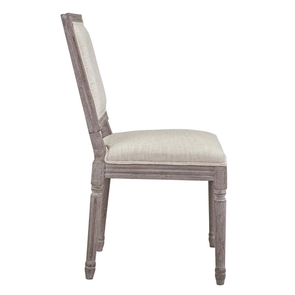 Court Dining Side Chair Upholstered Fabric Set of 4 - Beige EEI-3501-BEI. Picture 3