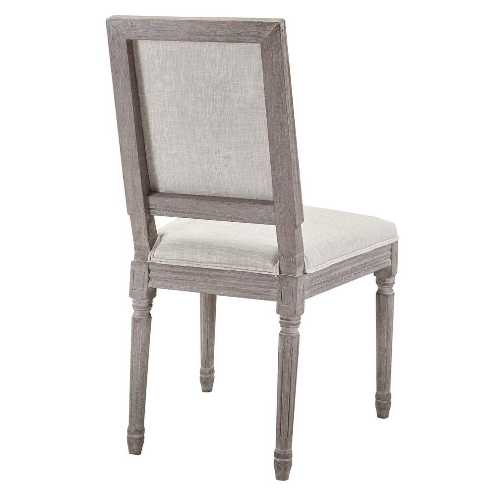 Court Dining Side Chair Upholstered Fabric Set of 4 - Beige EEI-3501-BEI. Picture 4