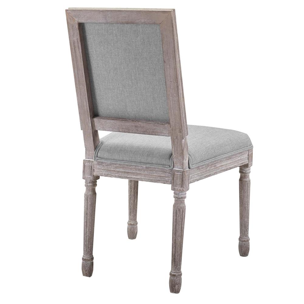 Court Dining Side Chair Upholstered Fabric Set of 4 - Light Gray EEI-3501-LGR. Picture 4