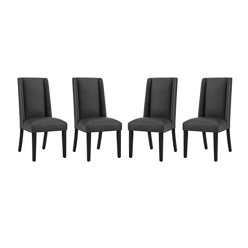 Baron Dining Chair Vinyl Set of 4. Picture 1