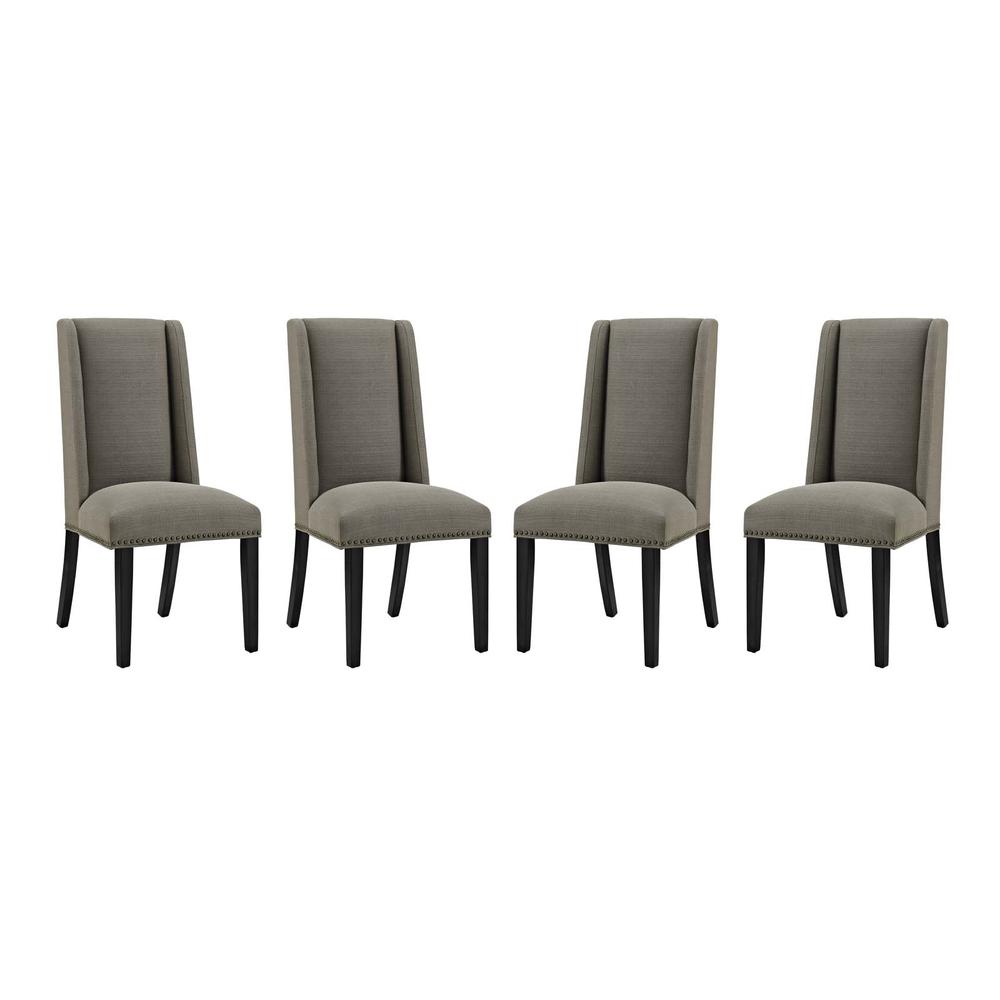Baron Dining Chair Fabric Set of 4 - Granite EEI-3503-GRA. Picture 1