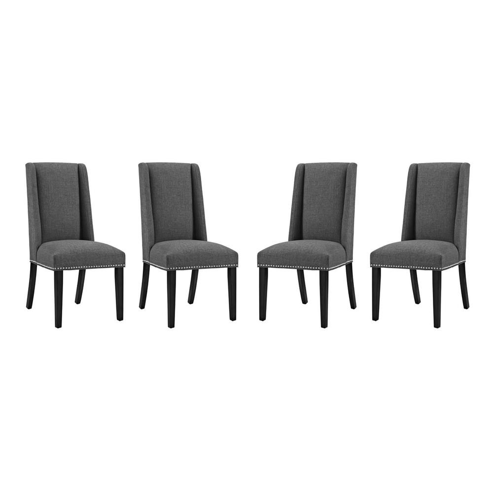 Baron Dining Chair Fabric Set of 4 - Gray EEI-3503-GRY. The main picture.