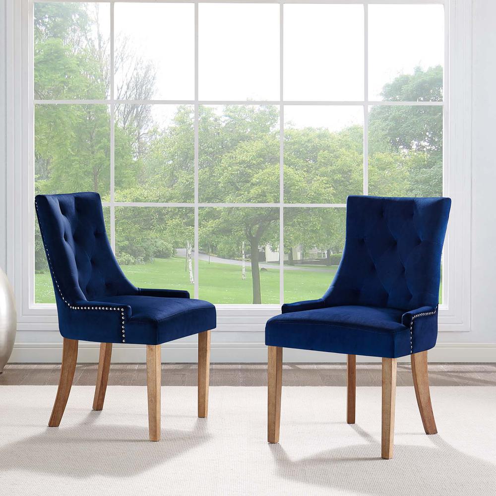 Pose Dining Chair Performance Velvet Set of 2. Picture 5