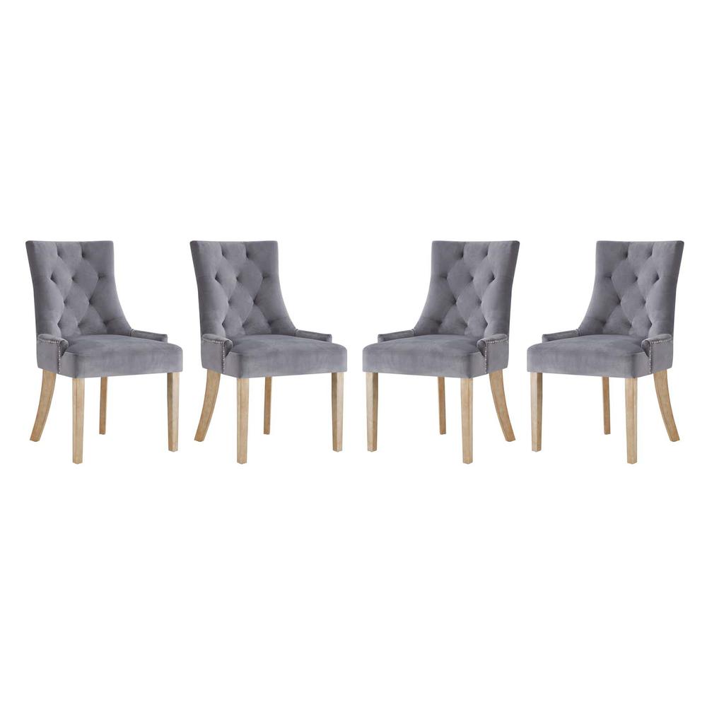 Pose Dining Chair Performance Velvet Set of 4. Picture 1