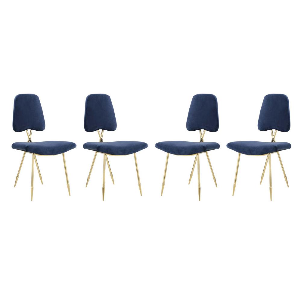 Ponder Dining Side Chair Set of 4 - Navy EEI-3507-NAV. The main picture.